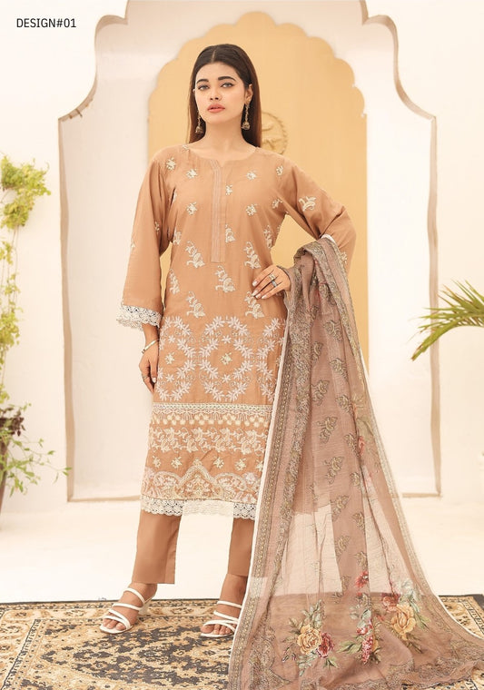 RUHI V2 # 1 Unstitched Luxury Lawn