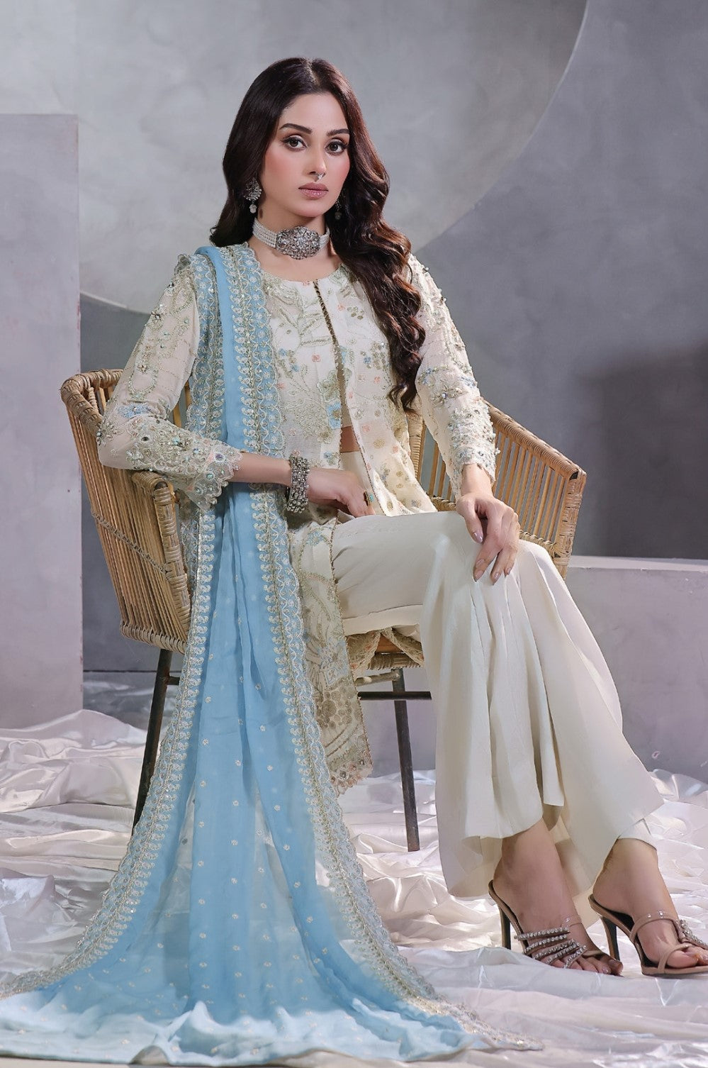 SARIKA # 1 Unstitched 3 Pc Luxury Chiffon