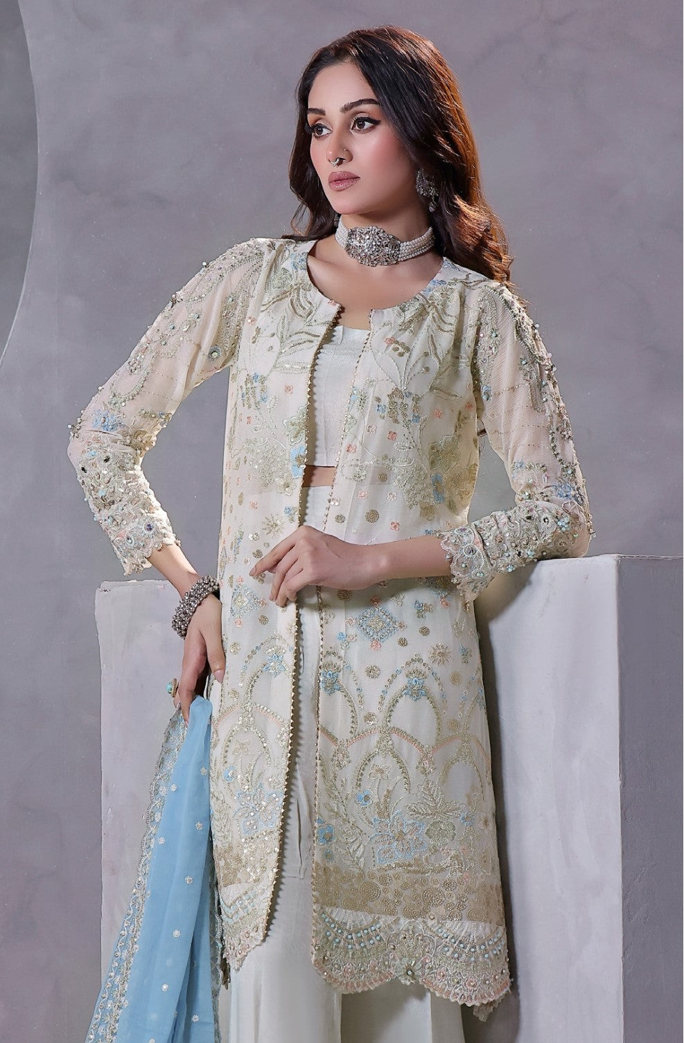 SARIKA # 1 Unstitched 3 Pc Luxury Chiffon