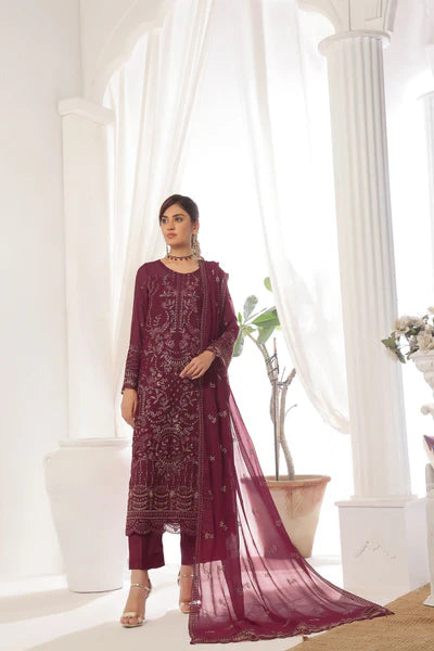 UROOJ # 1 Unstitched 3 piece Luxury Chiffon