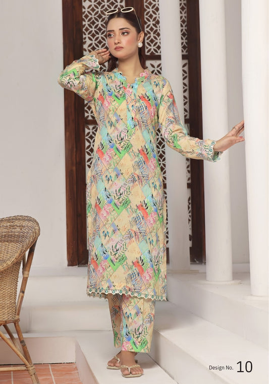 HAREEM # 10 Unstitched 2 PC Midsummer Lawn