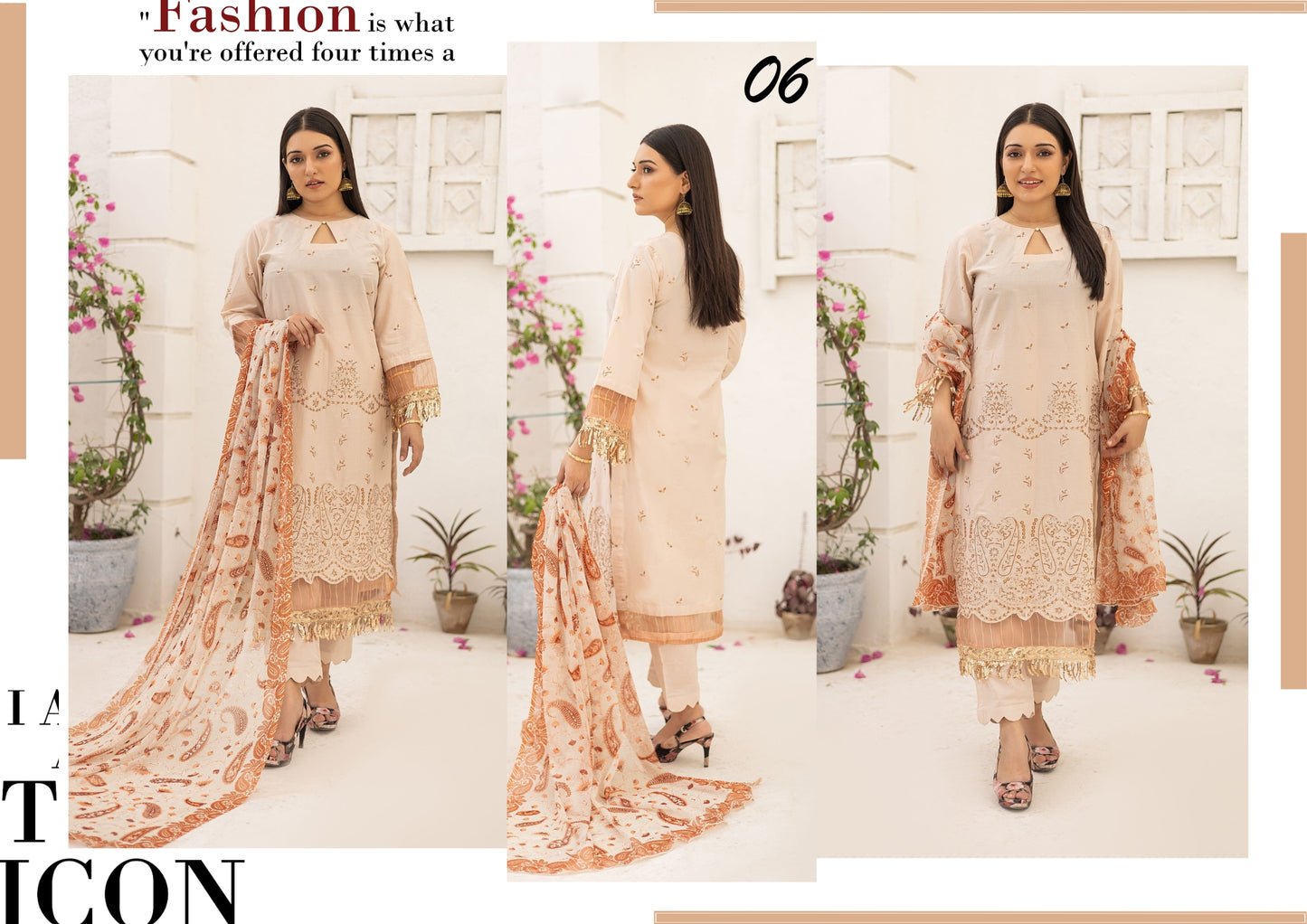 RUHI V1 # 6 Unstitched Luxury Lawn