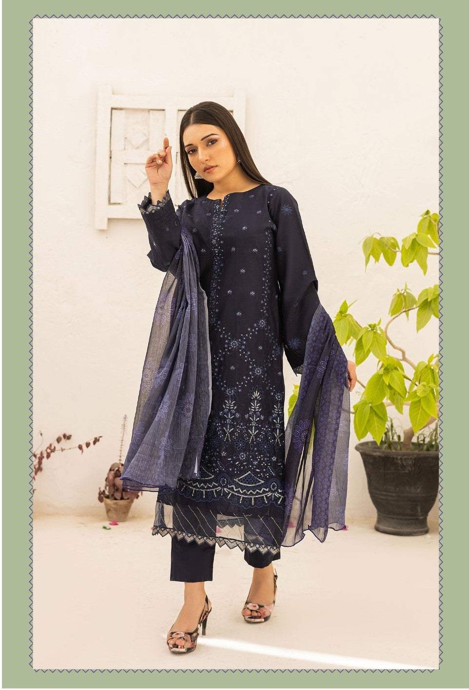 RUHI V1 # 2 Unstitched Luxury Lawn