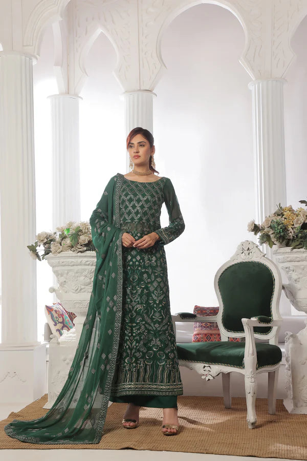 UROOJ # 3 Unstitched 3 piece Luxury Chiffon