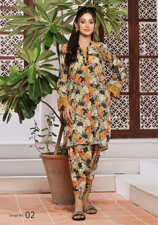 HAREEM # 2 Unstitched 2 PC Midsummer Lawn