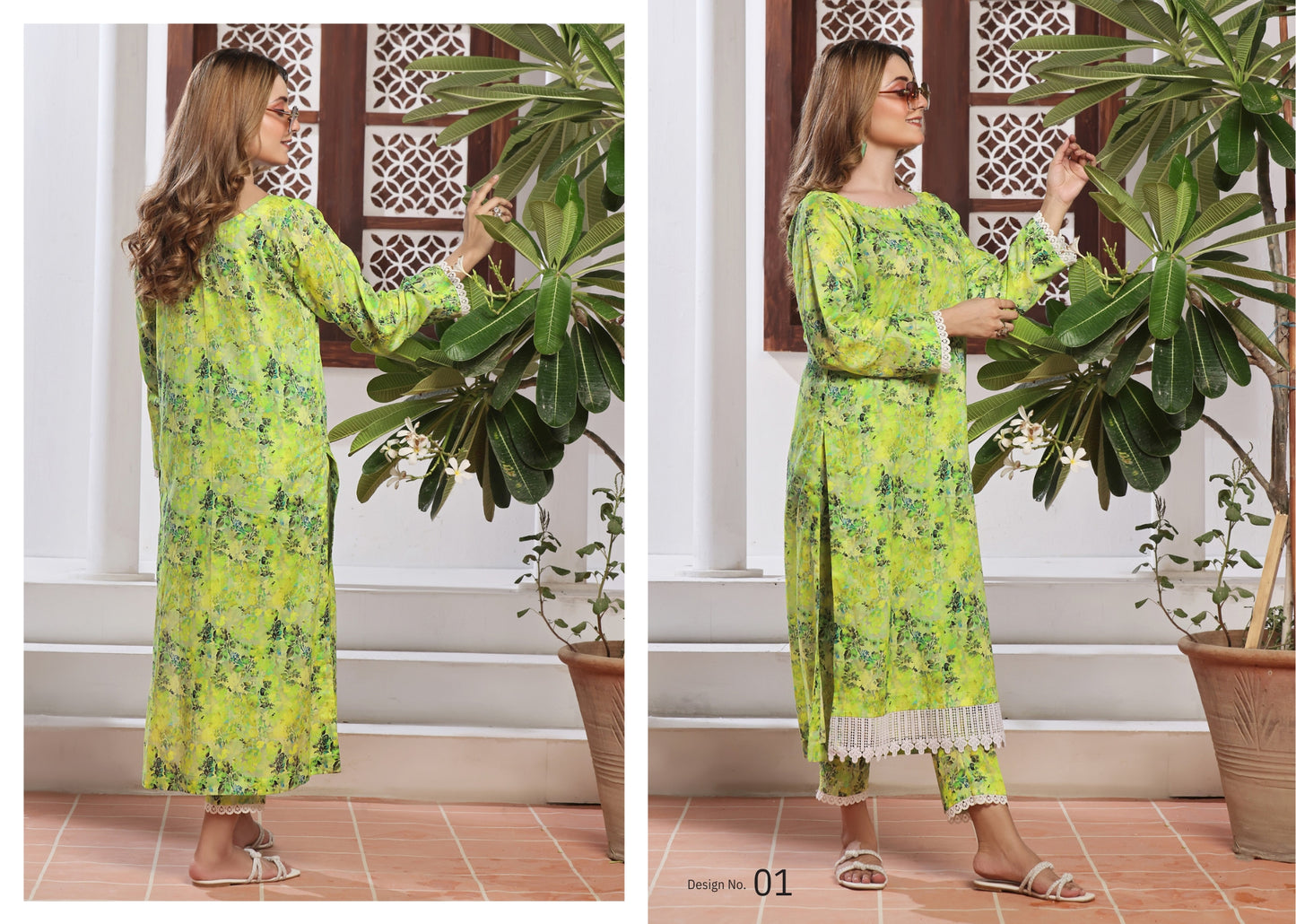 HAREEM # 1 Unstitched 2 PC Midsummer Lawn