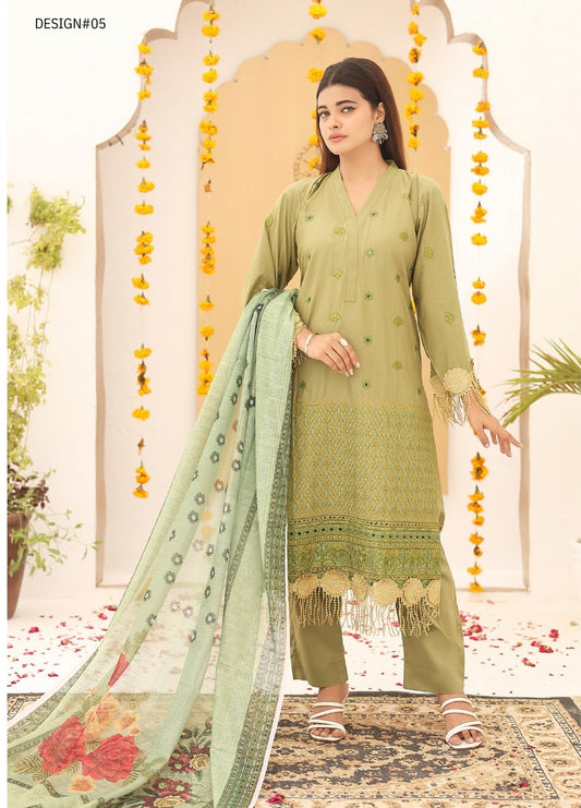 RUHI V2 # 5 Unstitched Luxury Lawn