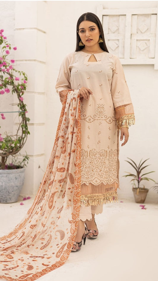 RUHI V1 # 6 Unstitched Luxury Lawn