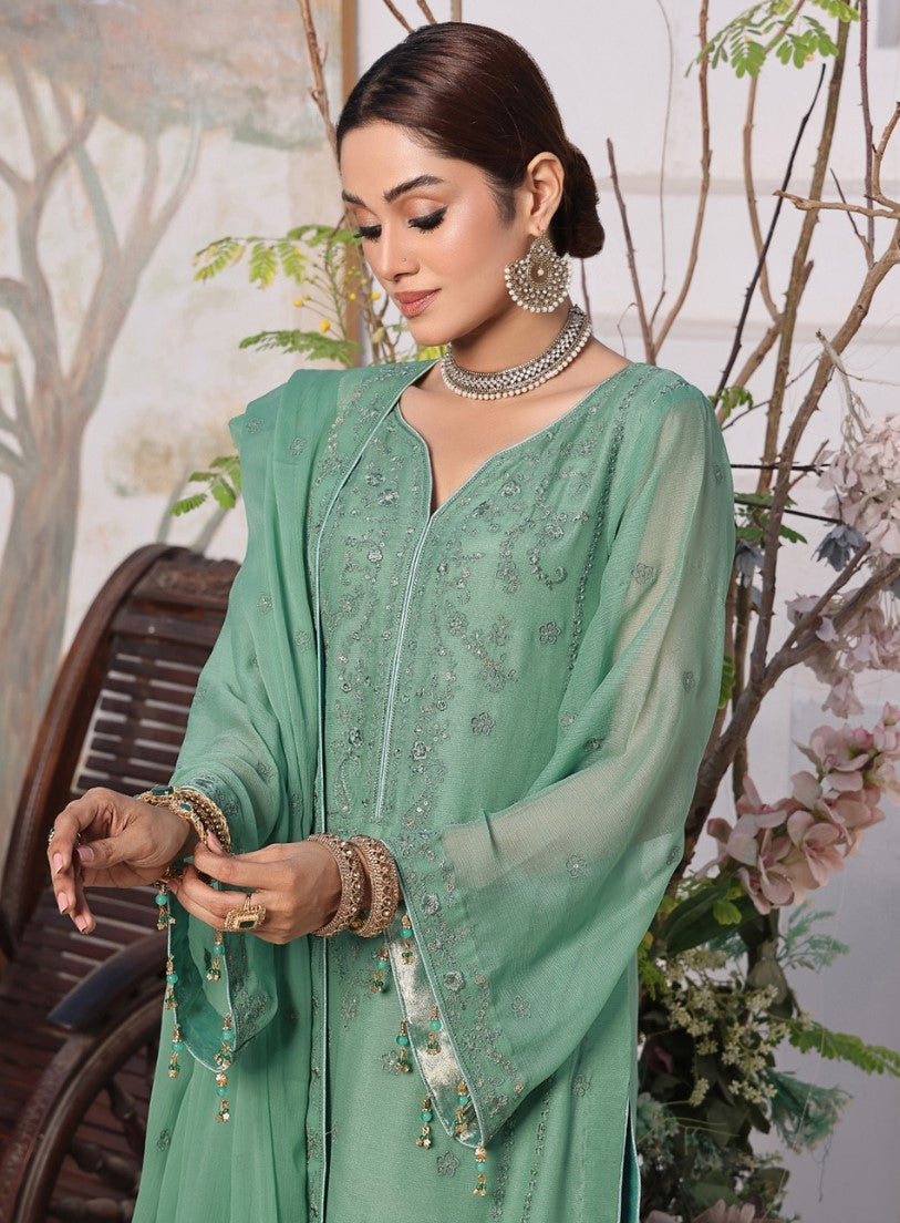 ZOYA # 6 - Unstitched 3 piece Embroidered Chiffon