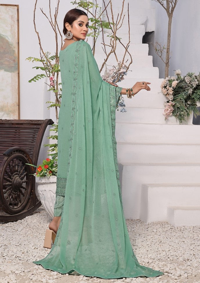 ZOYA # 6 - Unstitched 3 piece Embroidered Chiffon