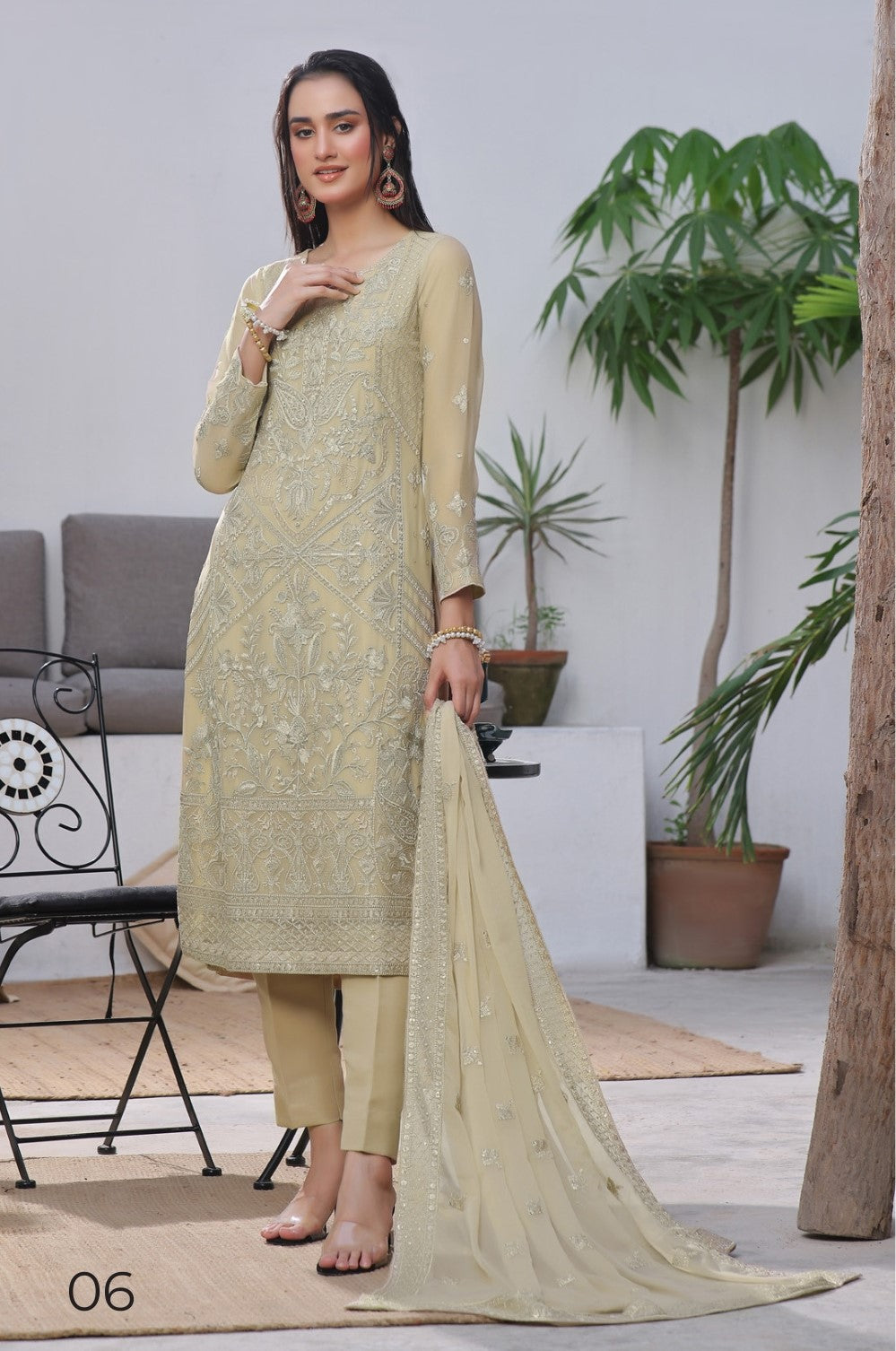 MEHAR # 6 Unstitched 3 Pc Luxury Chiffon