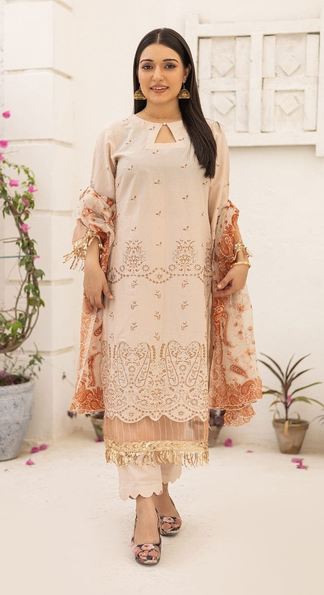 RUHI V1 # 6 Unstitched Luxury Lawn