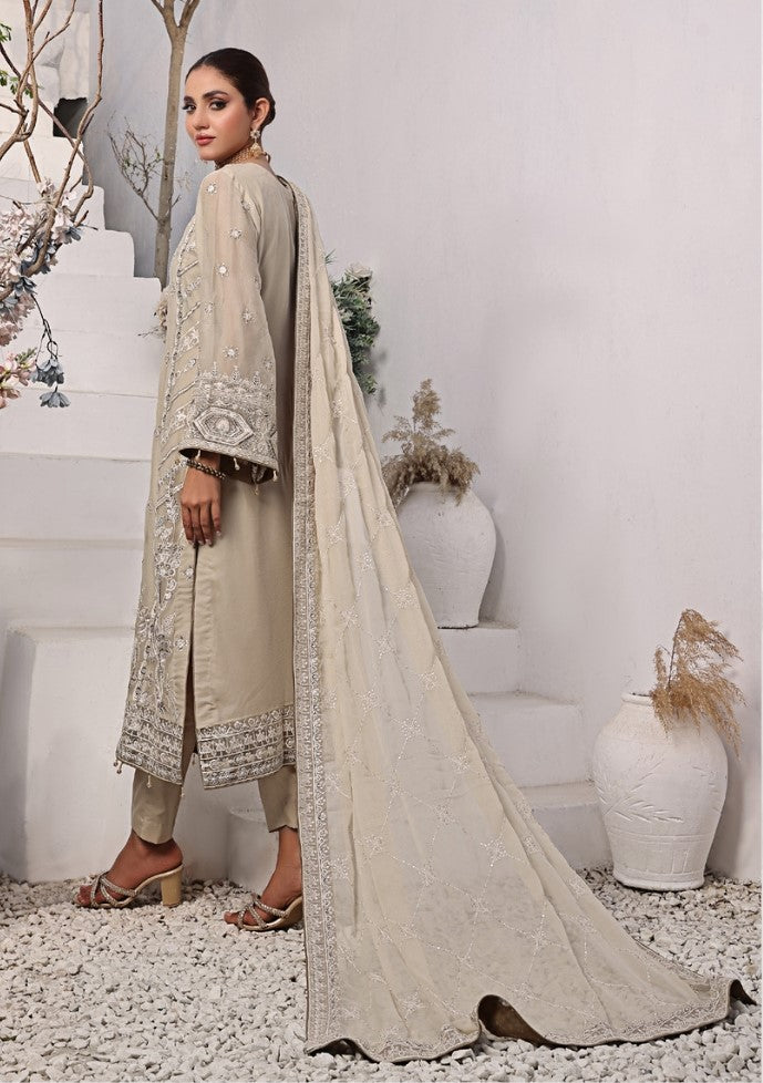 ZOYA # 7 - Unstitched 3 piece Embroidered Chiffon