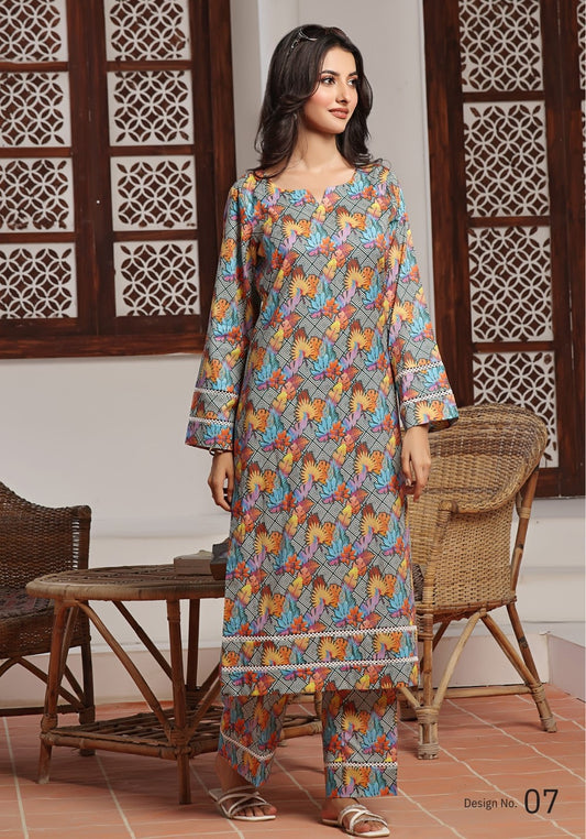 HAREEM # 7 Unstitched 2 PC Midsummer Lawn