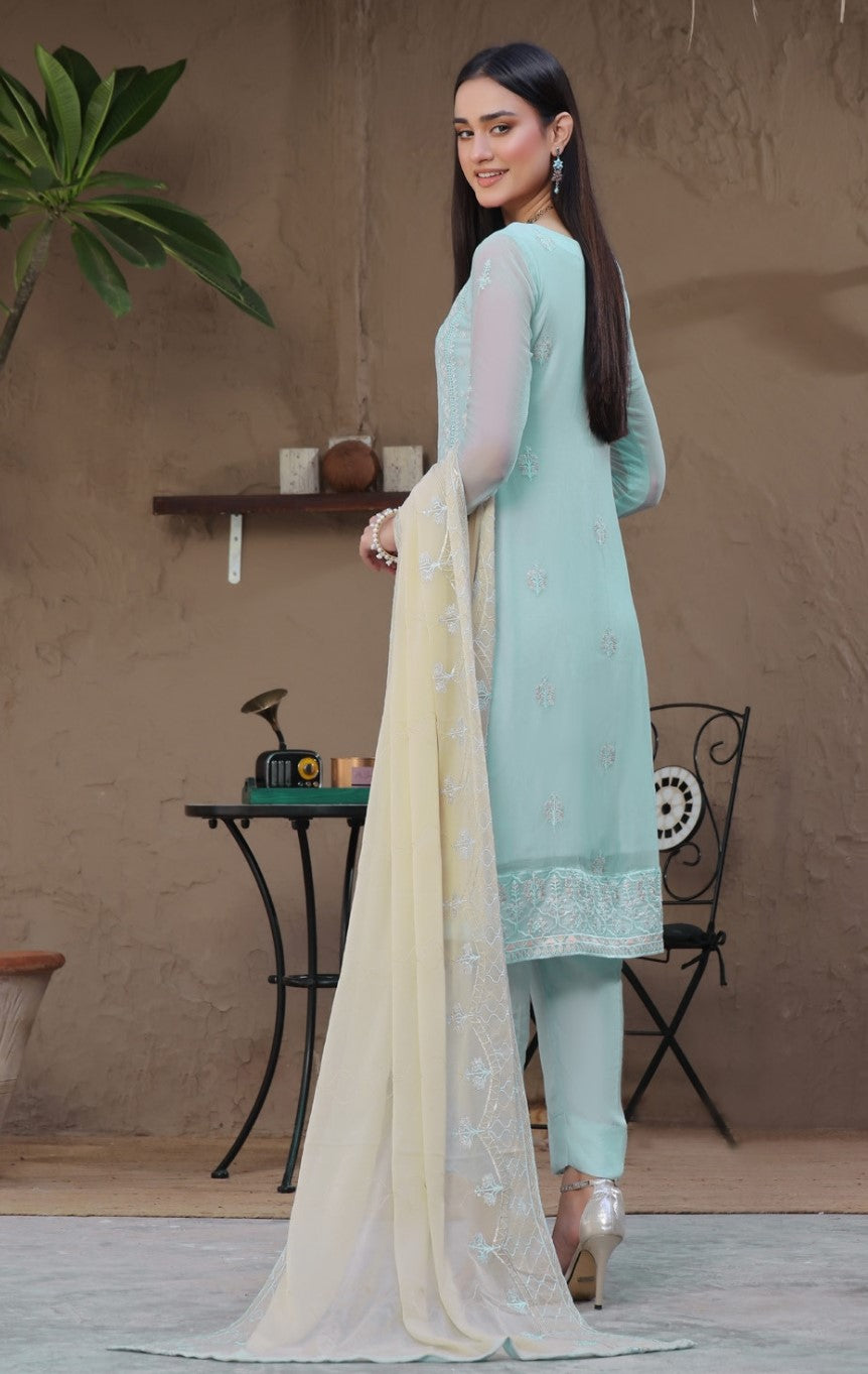 MEHAR # 8 Unstitched 3 Pc Luxury Chiffon