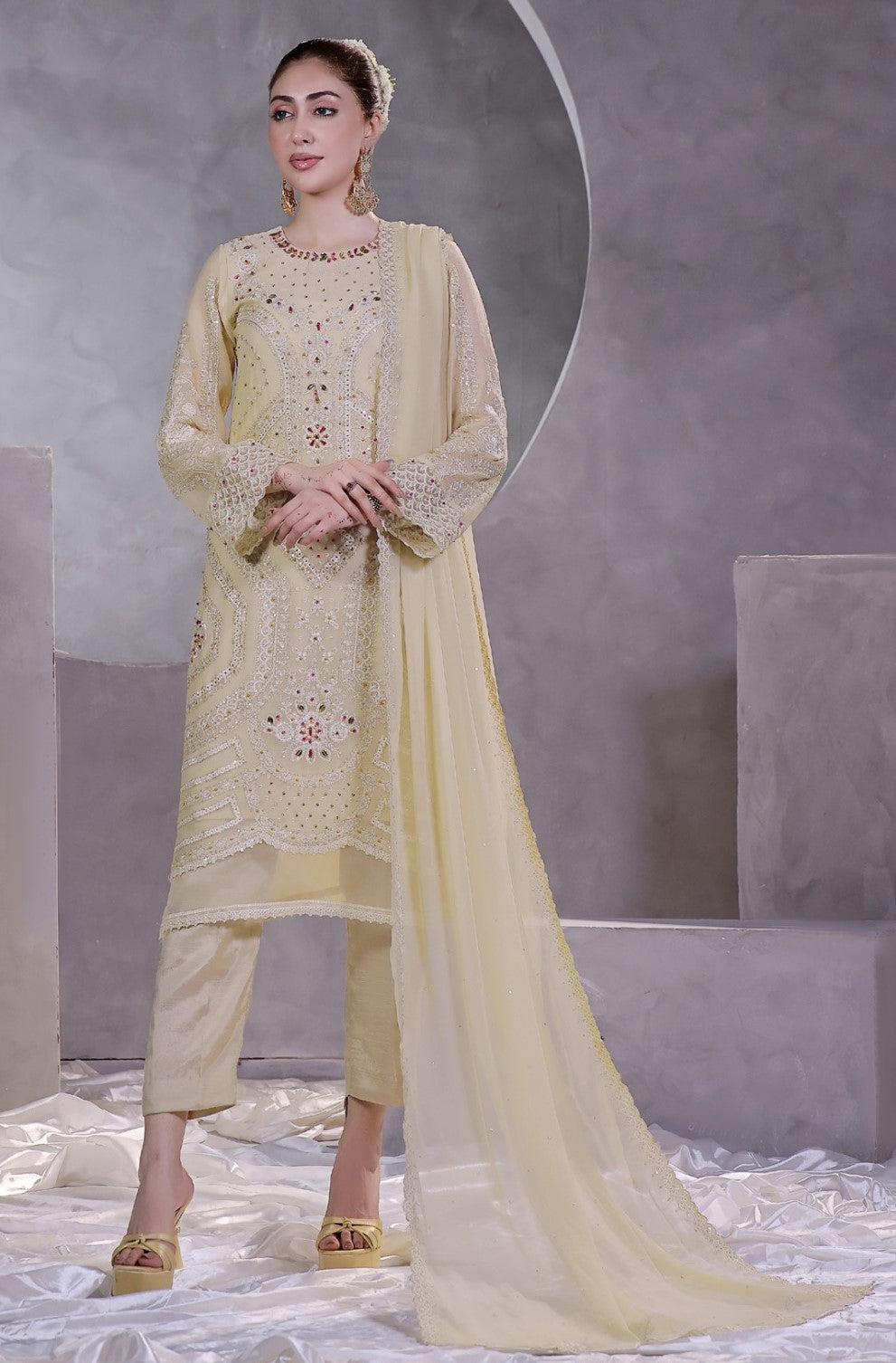 SARIKA # 8 Unstitched 3 Pc Luxury Chiffon