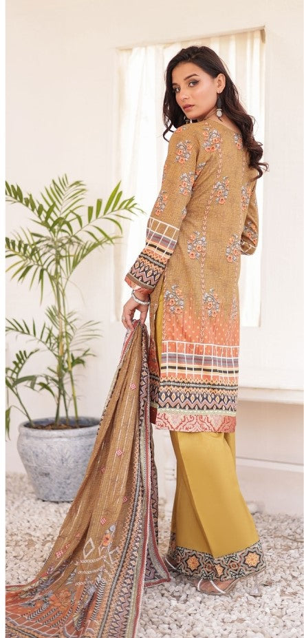 GLOSSY # 9 - Unstitched 3 piece Embroidered Lawn