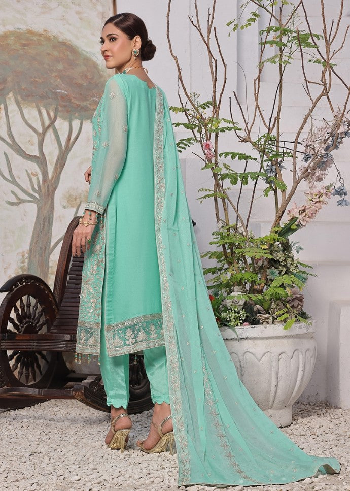 ZOYA # 9 - Unstitched 3 piece Embroidered Chiffon